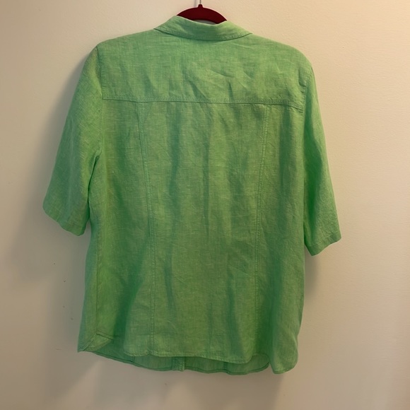 Women’s linen short sleeve top shirt brand new Olsen size XL - Picture 6 of 7